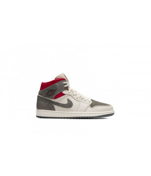 Nike Air Jordan 1 Mid Sneakersnstuff бело-серые 