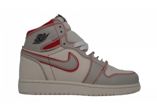 Nike Air Jordan 1 High серые с красным