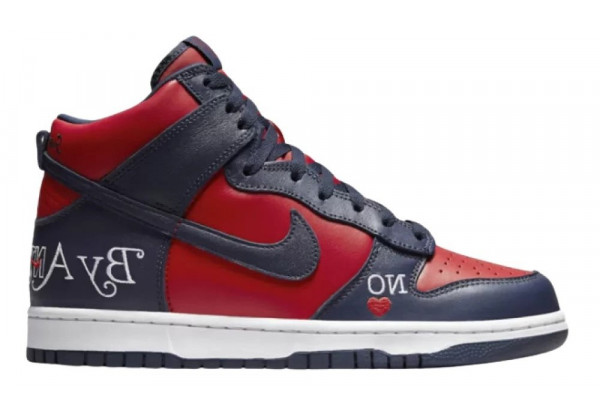 Nike SB Dunk High Supreme By Any Means Navy red