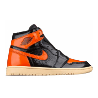 Кроссовки Nike Air  Jordan Retro 1 High Black Orange (Черные с оранжевым)