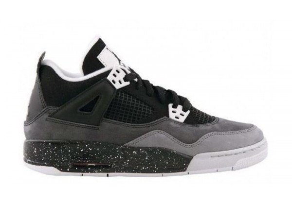 Nike Air Jordan 4 на высокой подошве черно-белые