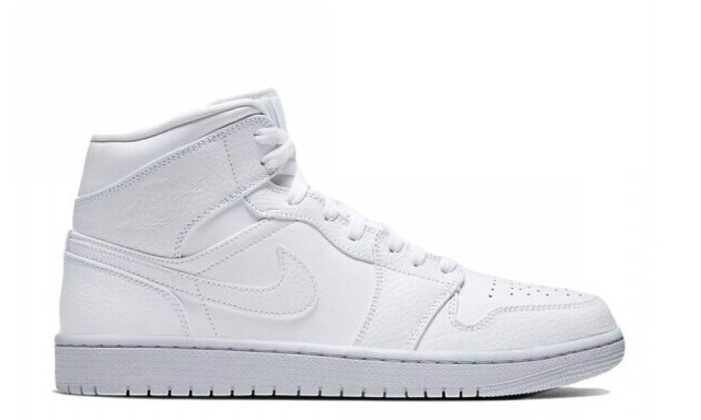 full white air jordan 1