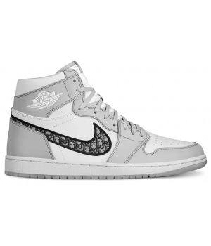 Nike Air Jordan Dior White Gray зимние