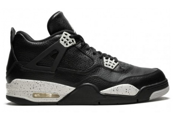 Nike Air Jordan 4 Retro кожаные черно-белые