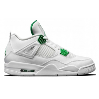 Nike Air Jordan 4 белые с зеленым