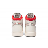 Кроссовки Nike Air Jordan 1 High серые с красным