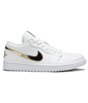 Nike Air Jordan 1 Low белые с золотым