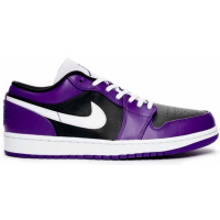 Кроссовки Nike Air Jordan Retro 1 Low Purple Black Og фиолетовые
