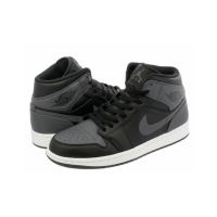 Зимние кроссовки Nike Air Jordan 1 Retro high Black Soft Grey с мехом