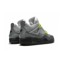 Кроссовки Nike Air Jordan 4 Retro серо-салатовые