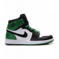 Nike Air Jordan 1 Retro Green Black and White с мехом