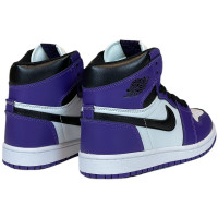 Кроссовки Nike Air Jordan 1 High Court Purple фиолетовые с белым