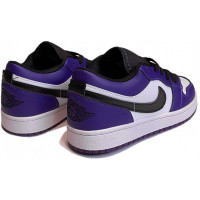 Кроссовки Nike Air Jordan 1 Low Court Purple фиолетовые с белым