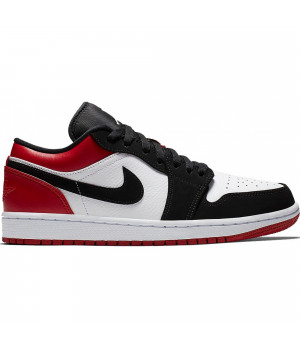 Кроссовки Nike Air Jordan 1 Low черно-белые с красным