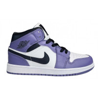 Кроссовки Nike Air Jordan 1 Retro Court Purple фиолетовые с белым