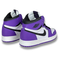 Кроссовки Nike Air Jordan 1 Retro Mid Court Purple фиолетовые с белым
