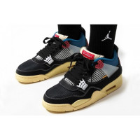 Кроссовки Nike Air Jordan 4 Retro X Union La Off-noir черные с синим