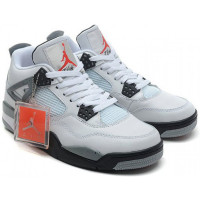 Кроссовки Nike Air Jordan 4 серо-белые