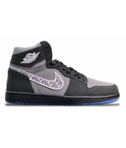Зимние кроссовки Nike Air Jordan Dior Black Gray зимние