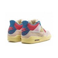 Nike Air Jordan 4 розово-желтые с синим